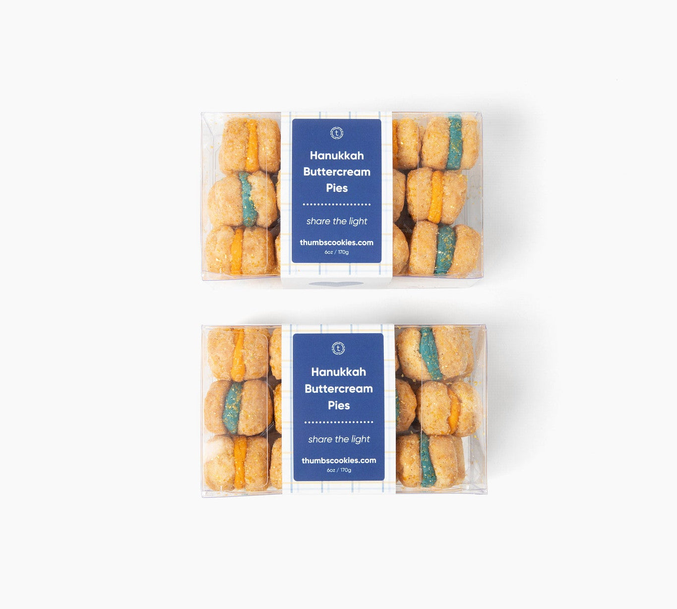Two boxes of Hanukkah Buttermints on a white background